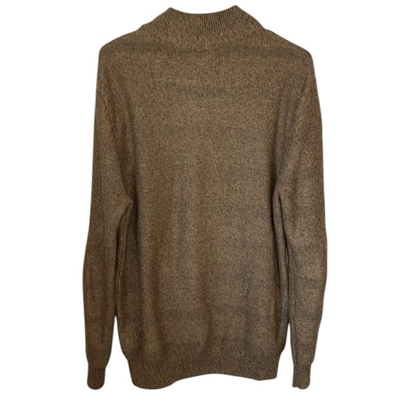 🌹CHAPS 3-BUTTON 1/4 MOCK NECK MARLED TWIST SWEATER - Picture 5 of 6